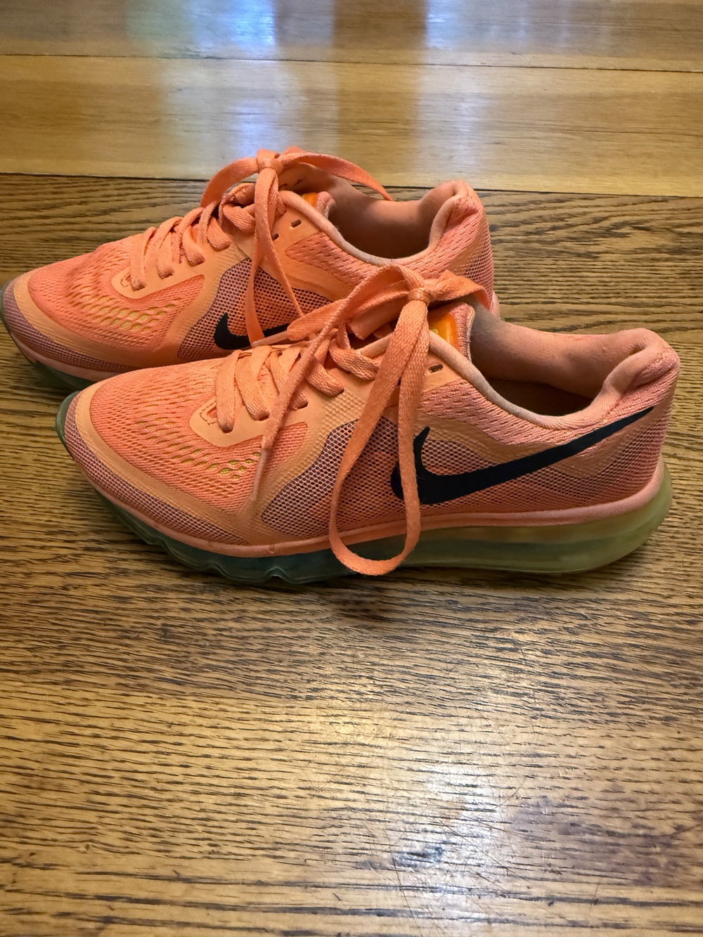 Nike Air Max 2015 Shoes Womens Size 6.5 Orange Black Running Sneakers 621077-804
